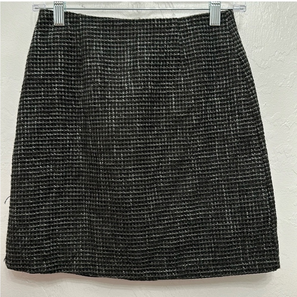 Pink Lily Black & Grey Tweed Skirt